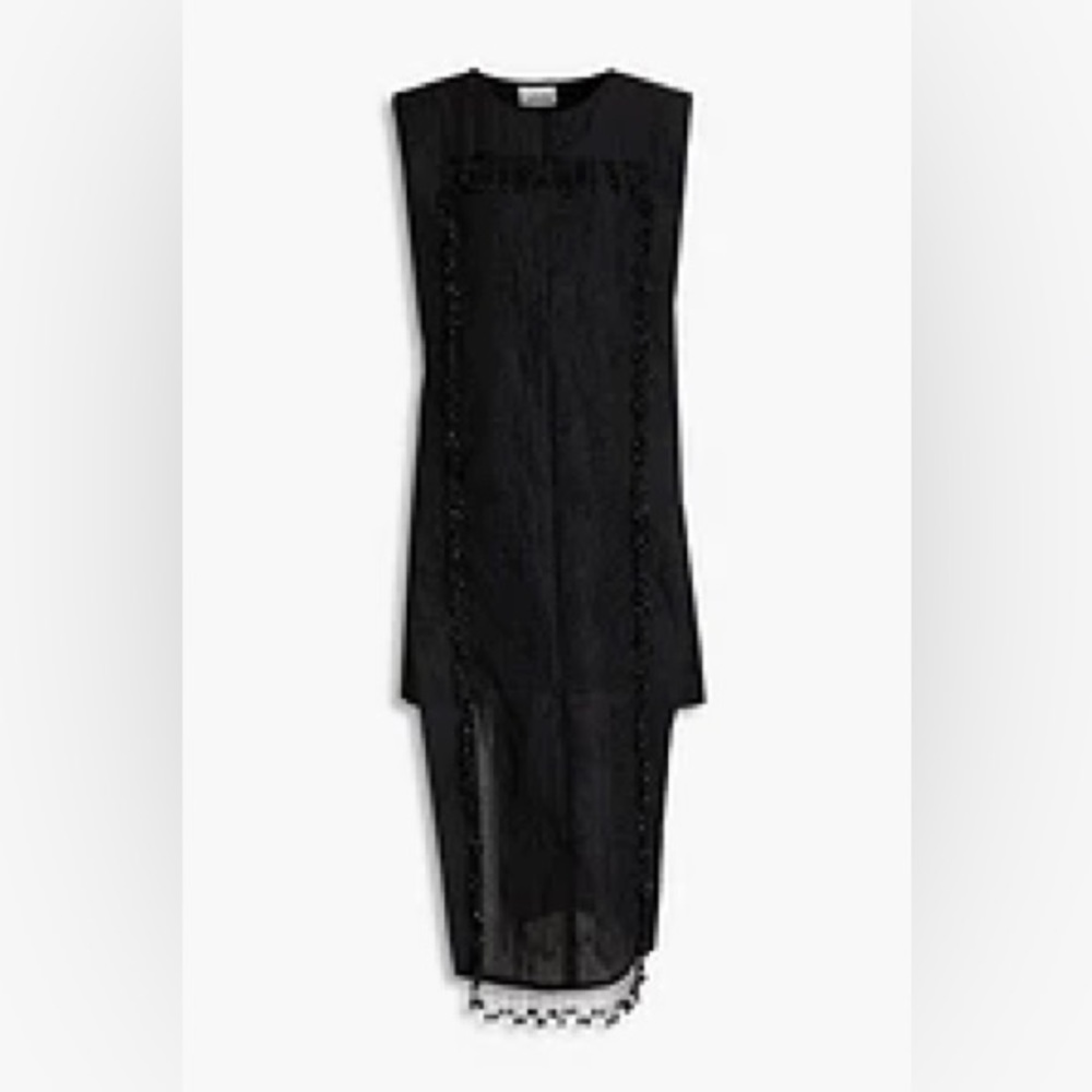 GANNI
Layered embellished cloqué mini dress.